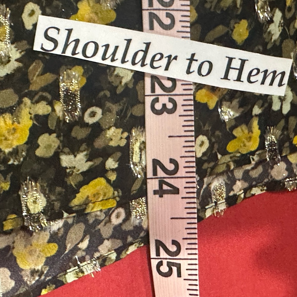 NWT SIZE 1/US S OVERSIZED The Kooples Black and Yellow Floral Blouse - Picture 12 of 13